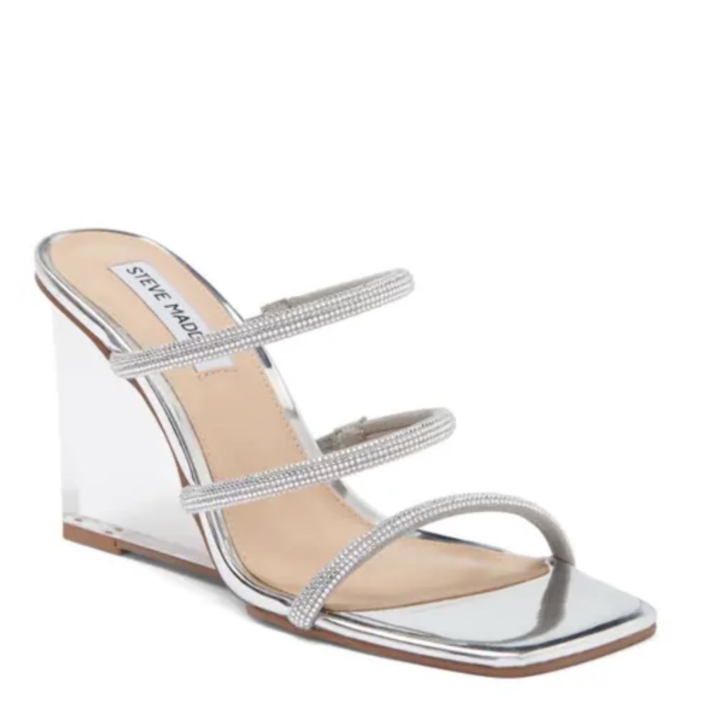 Steve Madden Metallic Strappy Heels